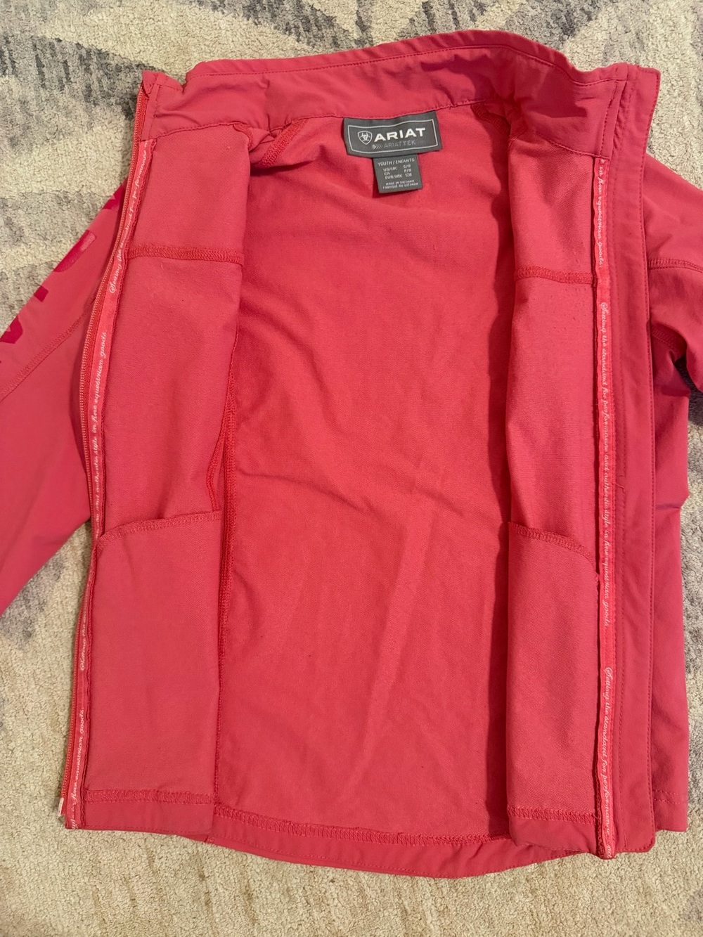 Ariat Girls’ Coral-Pink Softshell Riding Jacket